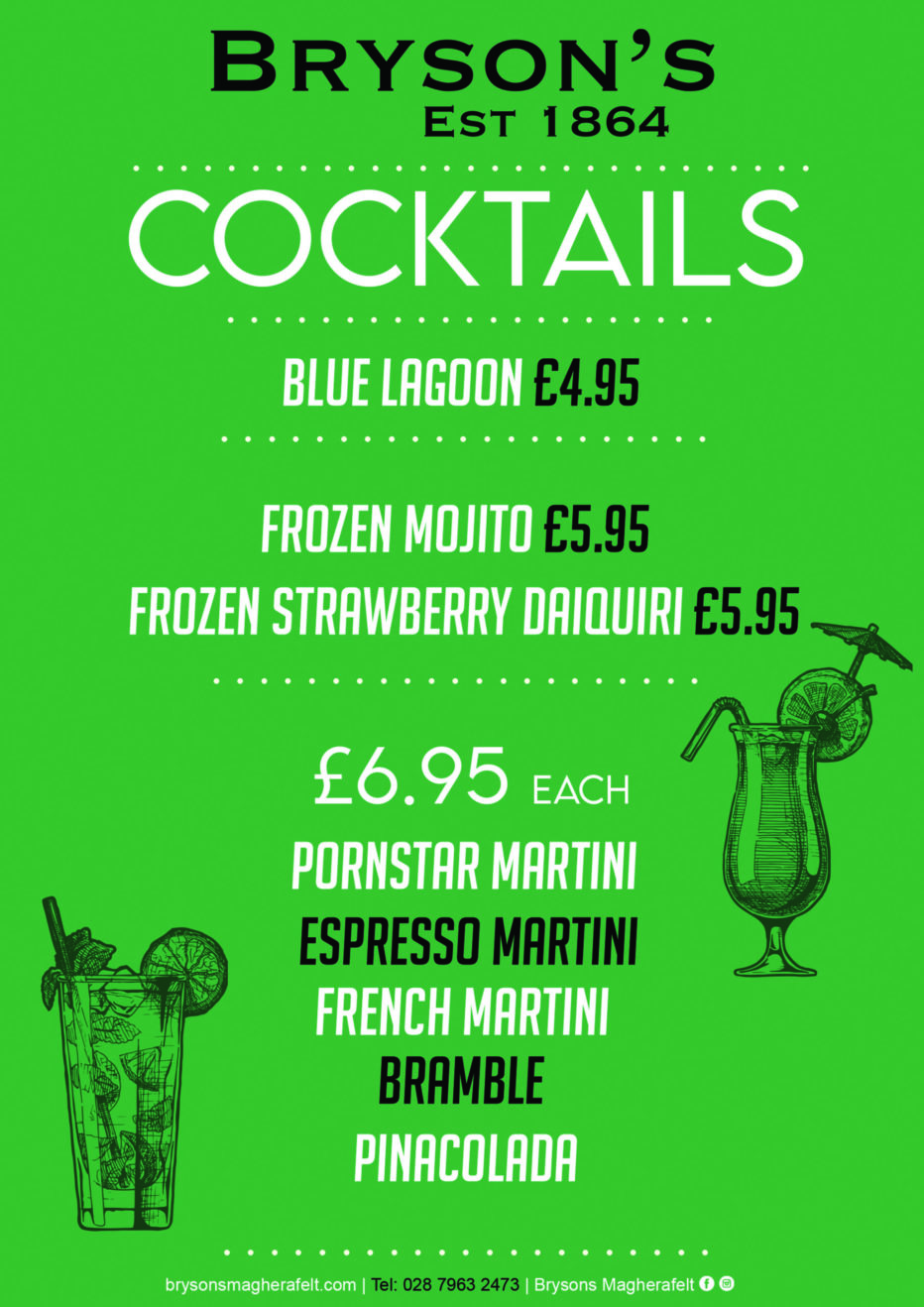 Check out our NEW cocktail menu