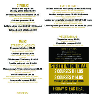 Check out our NEW lunch/evening menus