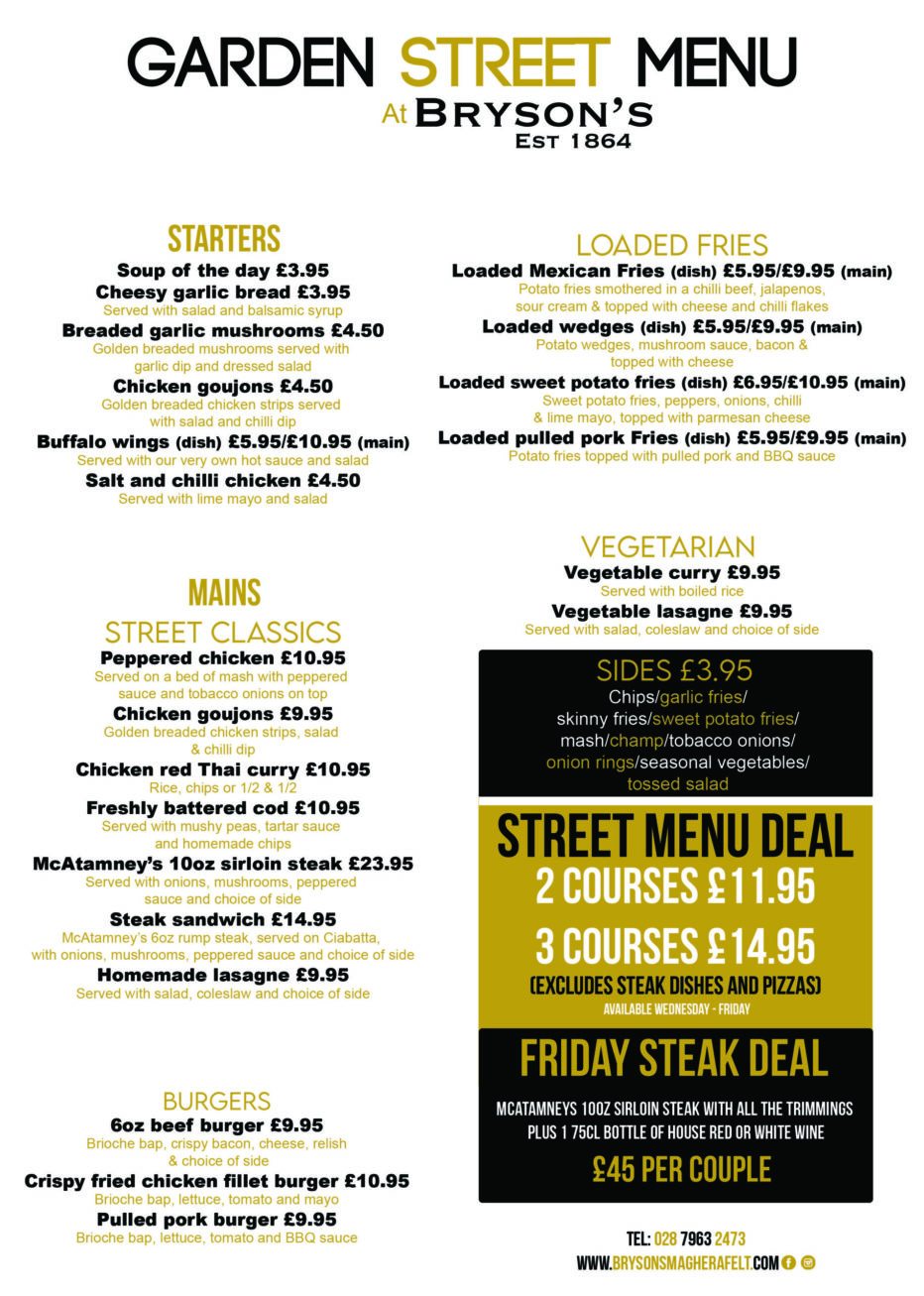 Check out our NEW lunch/evening menus